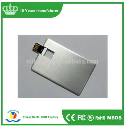 Stainless steel brushed metal card usb flash drive business manager public relations promotional USB flash drive