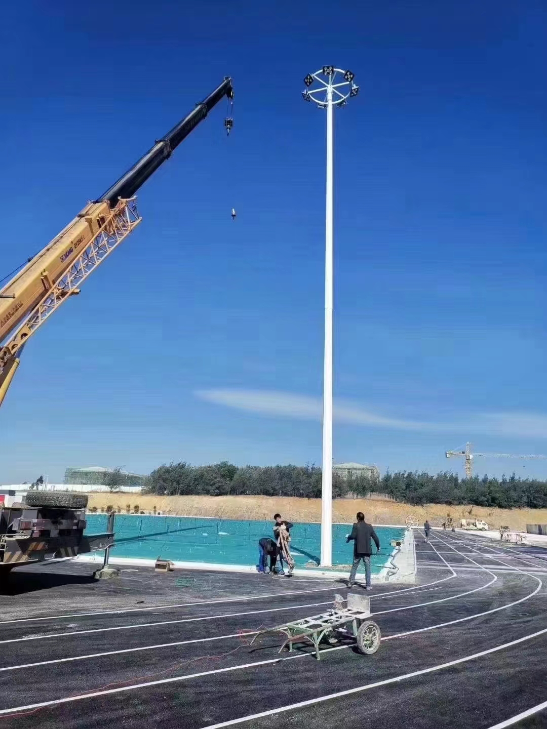 Outdoor 20m High Mast Steel Street Light Pole