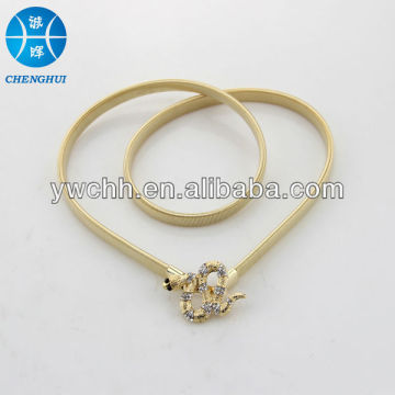 New desgin waist chain belt with snake shape buckle