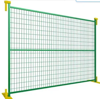 Powder coating temporary metal fence