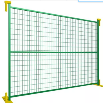 Powder coating temporary metal fence