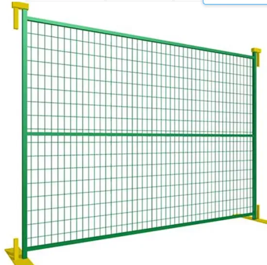 Powder coating temporary metal fence