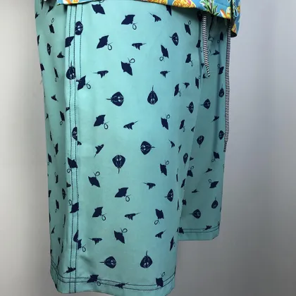 Hawaiian Blue strappy beach shorts