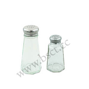 glass S & P Shaker with mushroom top