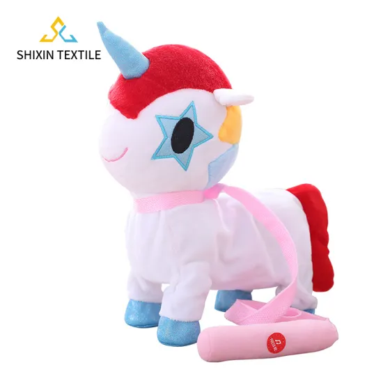Interactive Decompression: Fun with a Cute Unicorn Stuffed Animal - Electric Walking and Singing Plush Toy with Leash