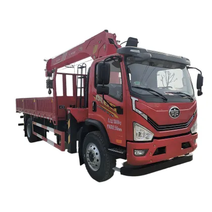 Knuckle Boom Hydraulic Truck Mounted Crane FAW5100wheelbase