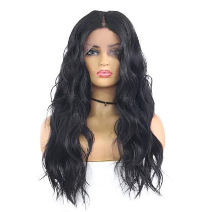 LSY Fashion Long Synthetic Hair Wig Machine Made Fiber Hair Wigs Synthetic Hair Wig Can Customize