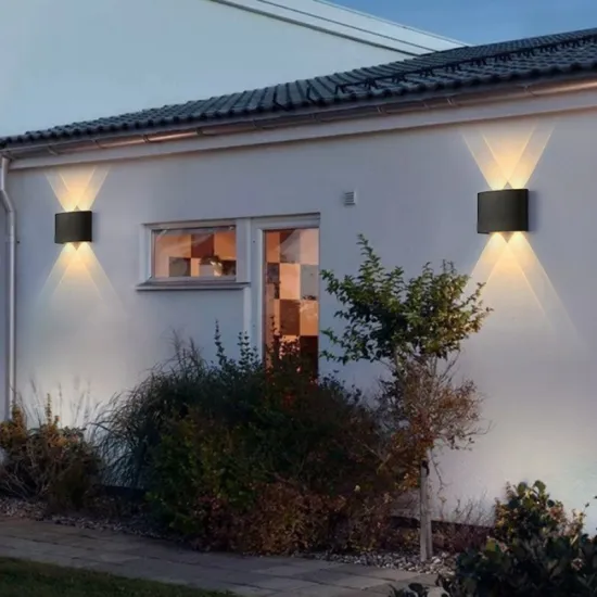 IP65 Outdoor Garden Wall Light - 2W to 12W, 3 Colors, Up and Down Wall Lamp