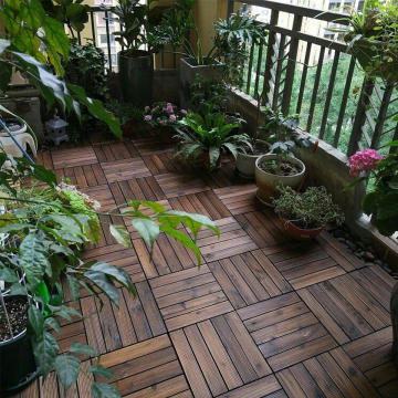 TAP & GO PS Plastic Wood Floor: Outdoor WPC Flooring for Terrace and Deck