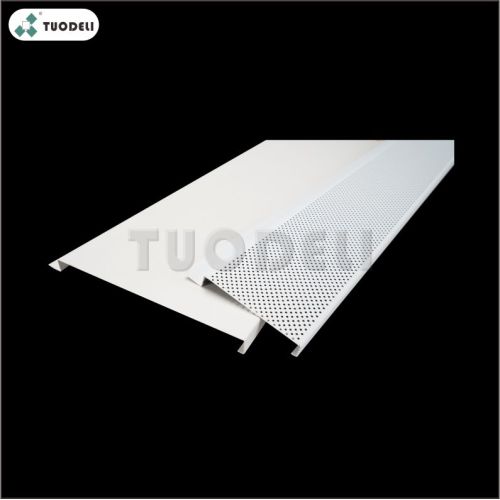 Système de plafond linéaire en forme de G en aluminium