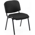 Stackable Black Fabric Office Chair