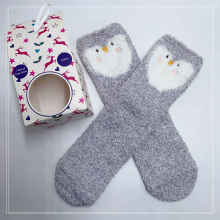 Cute penguin microfiber women socks 2023