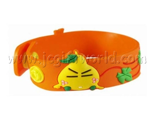 Supply Children Soft PVC Rubber Wristband 3D Bracelet