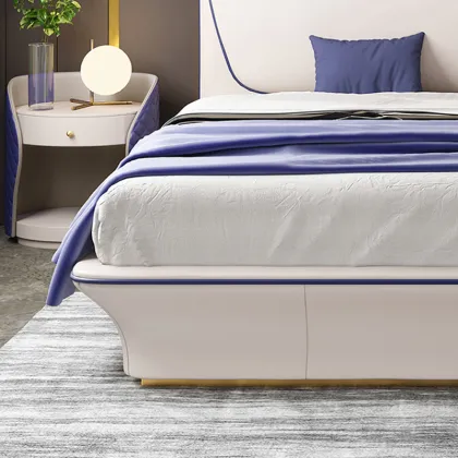 Modern Luxury Leather Bed for Home
