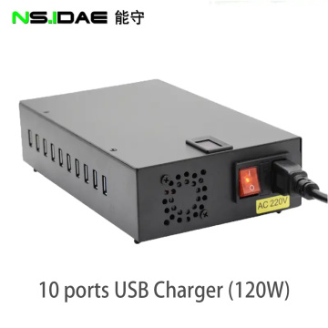 120W10-port USB charging station