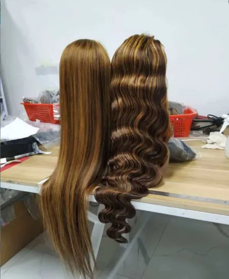 Body Wave Wig Ombre Highlight 13x4 Lace Front Human Hair Wigs Preplucked Brazilian virgin  Colored Middle Part Wig