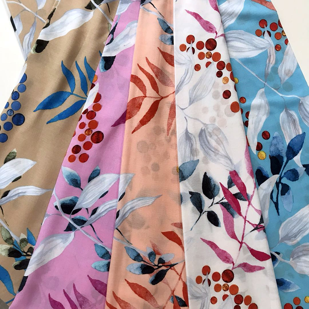 leaf design 45s rayon