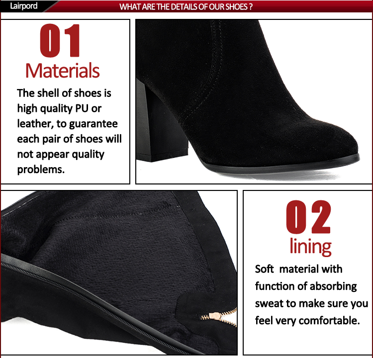 black suede half heel good quality boots