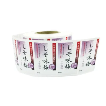 Custom Label Packing Food Bottle Label Sticker
