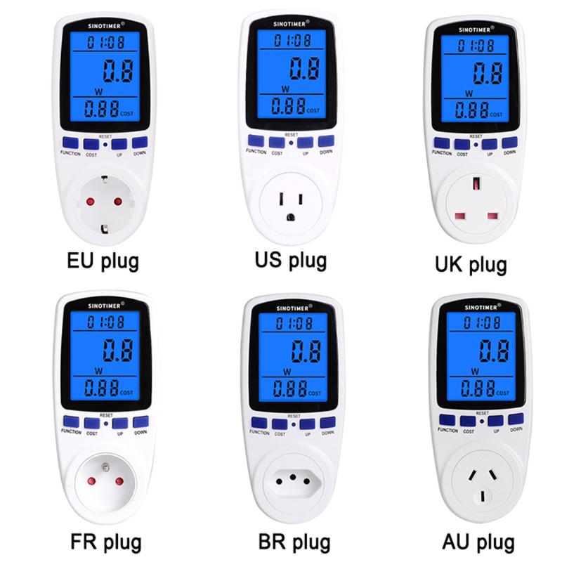 LCD Backlight Displaying Smart Power Consumption Energy Meter Electricity Monitoring Wattmeter Electrical Instruments