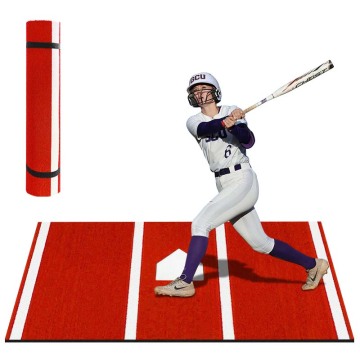 Portable Baseball Hitting Mat Roll-Up Batting Mat for Indoor & Outdoor Training