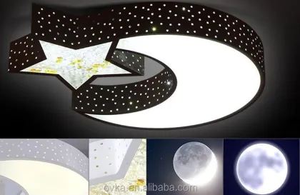 Minimalist LED Ceiling Lights for Bedroom and Living Room with Moon and Stars Design