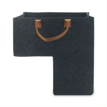 Wholesale Factory Priced Felt Leather Organizer Bins with Flexible Handles