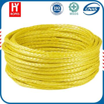 HYropes synthetic winch rope kit high, customized uhmwpe winch rope, yellow 1/4'' x 50' winch rope