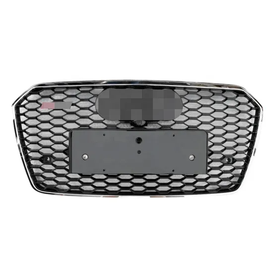 2016-2018 Audi A7 RS7 Front Grill - Chrome Silver Black Honeycomb Mesh Radiator Frame Quattro Style