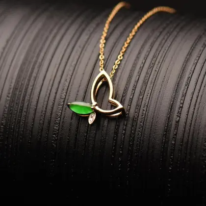 Large mayan jade necklace