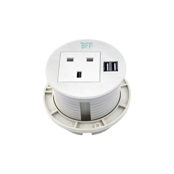 ซ็อกเก็ตเดสก์ท็อปกลมคุณภาพสูงพร้อมเครื่องชาร์จ USB