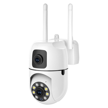 yi lot 4mpデュアルレンズptz wifi aiヒト音声アラーム付き屋外セキュリティカメラ