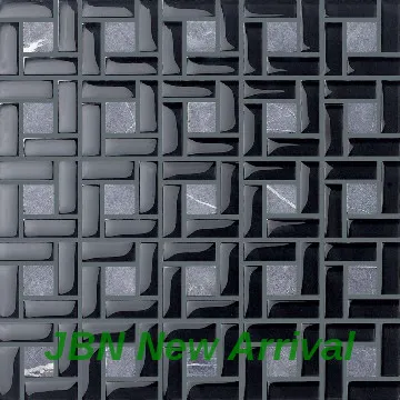 Black crystal glass mosaic(M855035)