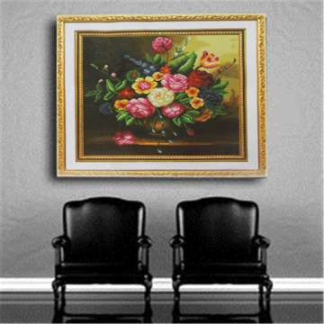 Hot Sale Needlework DIY DMC Cross stitch Sets Embroidery kits Precise Printed oil painting vase 3D Counted Cross-Stitching
