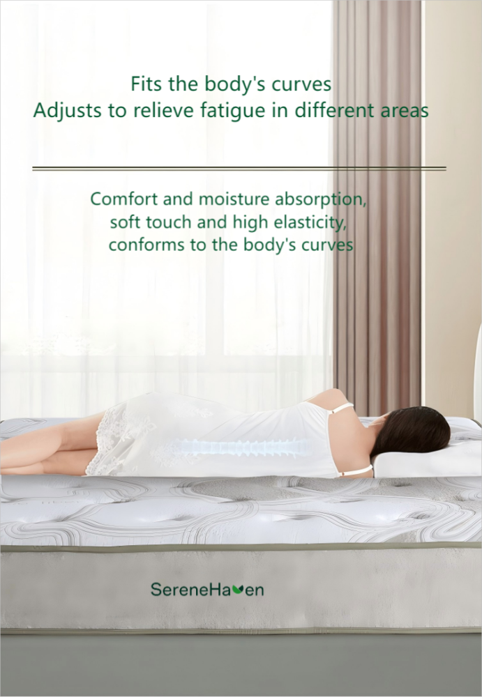 SereneHaven SF-23 Anti-Mite Mattress - Avocado Fabric Close-Up for Hotel Bulk Orders