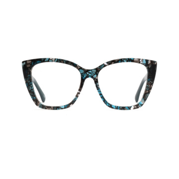 Women Oversized Cat Eye Acetate Optical Frame Glasses