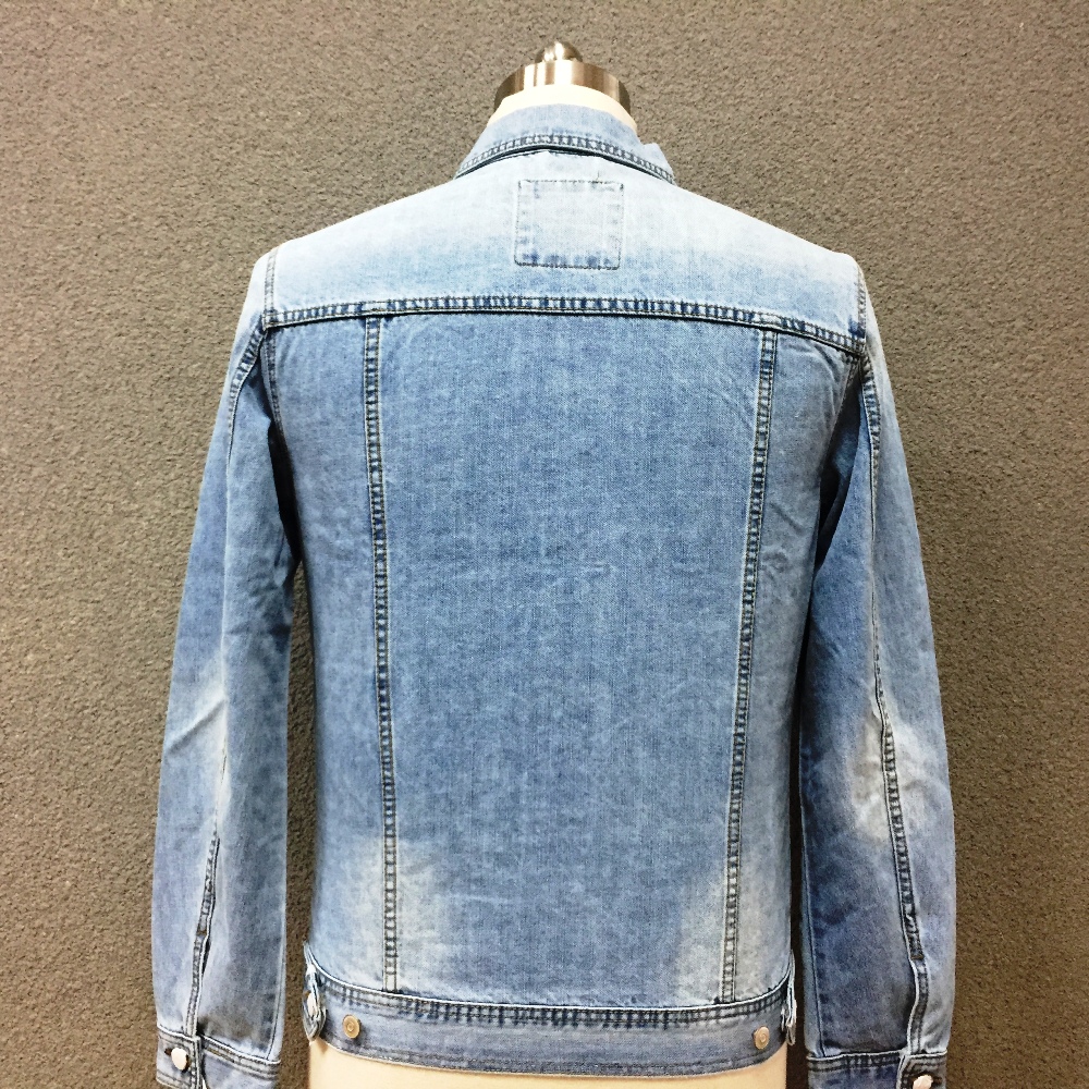 Men's cotton denim double pocket jacket