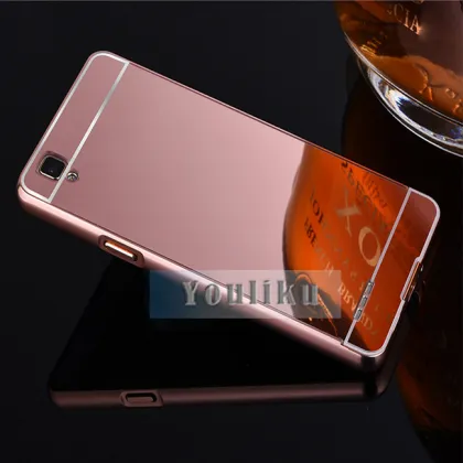 Metal Bumper cover case for micromax yu yuphoria, electroplate pc mirror bumper case for micromax yureka back cover