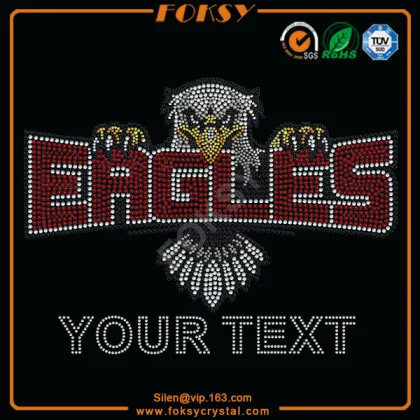 Eagles Your text wholesale rhinestone transfers
