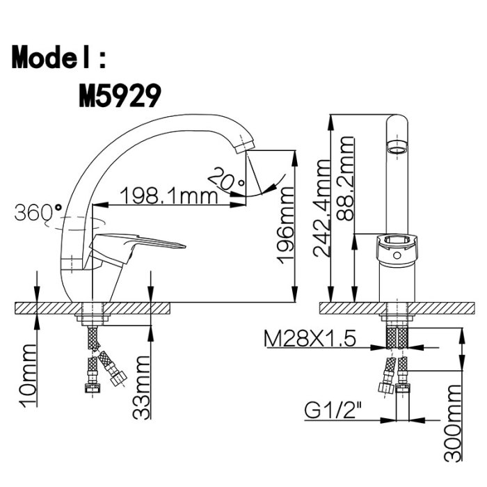 Premium Electroplated Kitchen Faucet