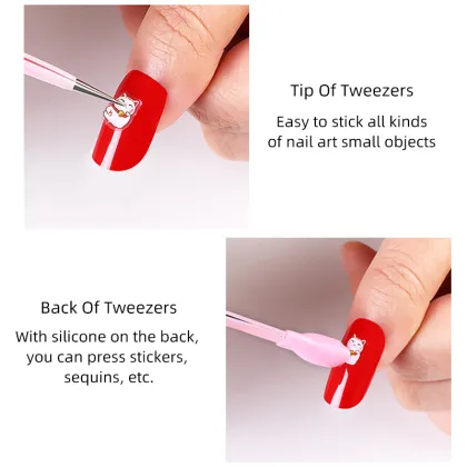 OEM ODM Rhinestone Manicure Stick Tips & Tweezers