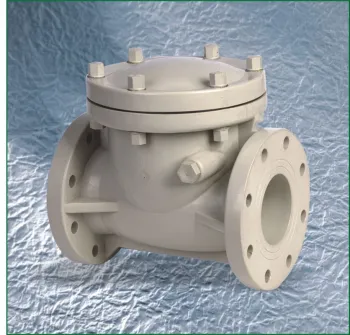 Pn1.0mpa Pph Bonnet Swing Pvdf Check Valve Flange Connection 1/2"~12" Din/ansi/jis