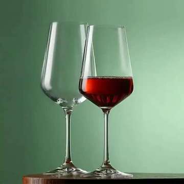Luxo moderno de quartzo transparente copo de vinho tinto