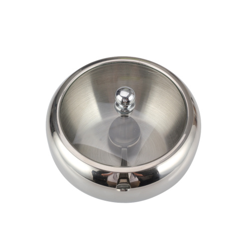 Stainless Steel Sugar Pot with Lid and Spoon