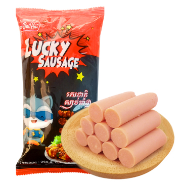 Delicious Chinese BBQ Flavored Hot Dogs and Sausages with Corn Starch