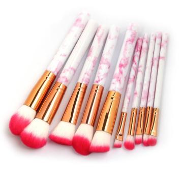 MAANGE 10 pcs/Set Makeup Brushes Sets Multifunctional Eyeshadow Powder Foundation Lip Eyeliner Blush Marble Makeup Brush Tools