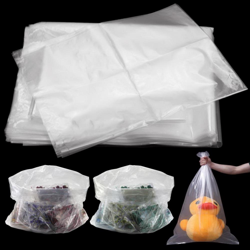 Clear Poly Bags Flat Open Top Plastic Packaging
