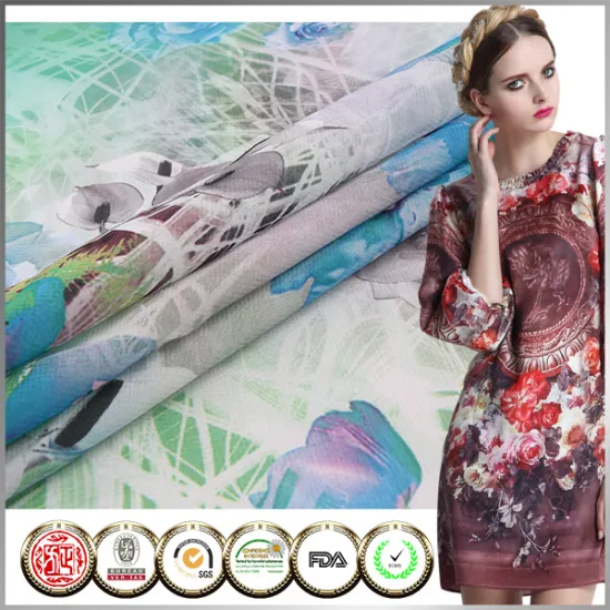 Top quality 100D digital print silk chiffon fabric
