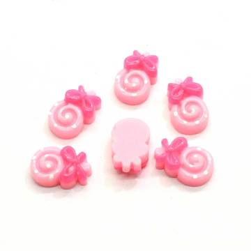 Perline decorative in resina a forma di lecca-lecca rosa per ornamenti per camera da letto artigianali fatti a mano Perline decorative per conchiglie