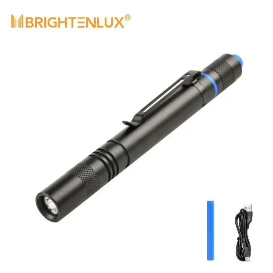 Portable, Powerful Rechargeable LED Flashlight with Clip: Perfect EDC Tool for Dentists and More